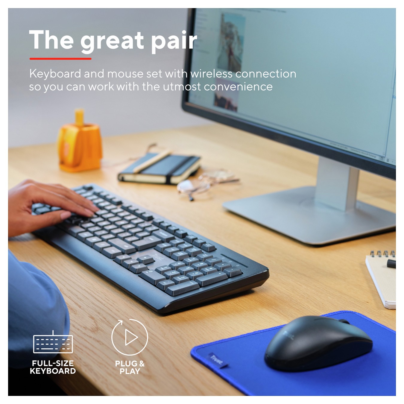 Buy Trust Primo Wireless Desktopset DE in Cyprus, Nicosia, Limassol, Larnaka, Pafos