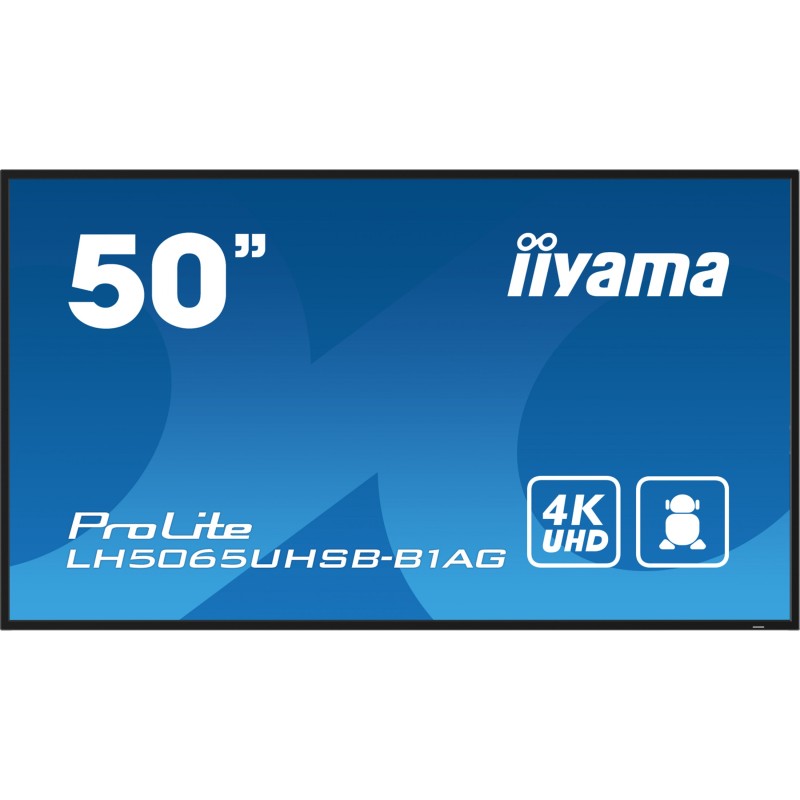 Buy iiyama ProLite LH5065UHSB-B1AG - 50 inch 4K UHD VA Touch Display, Android 11... in Cyprus, Nicosia, Limassol, Larnaka, Pafos