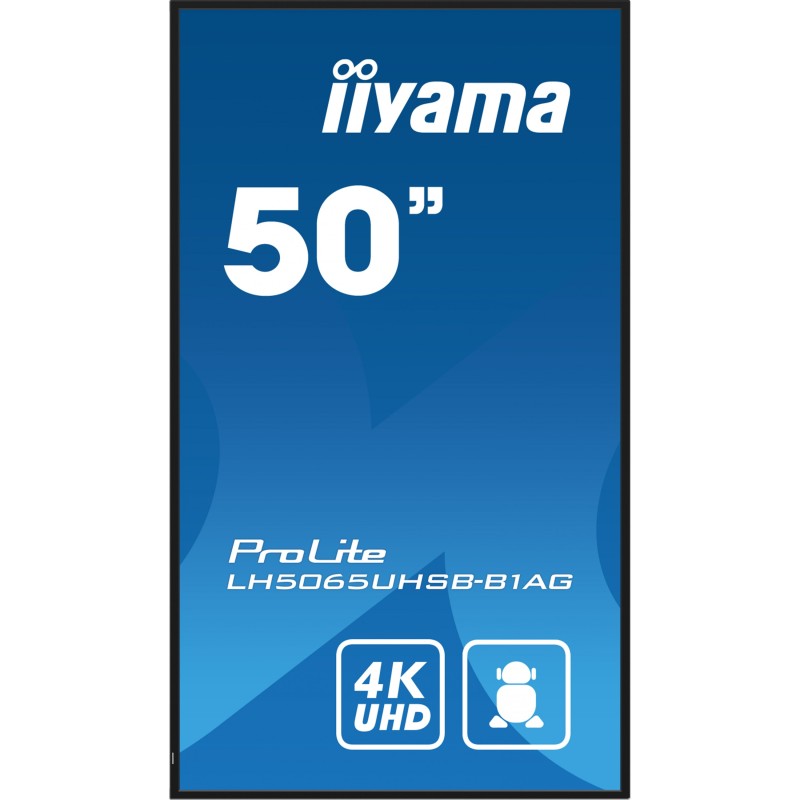 Buy iiyama ProLite LH5065UHSB-B1AG - 50 inch 4K UHD VA Touch Display, Android 11... in Cyprus, Nicosia, Limassol, Larnaka, Pafos