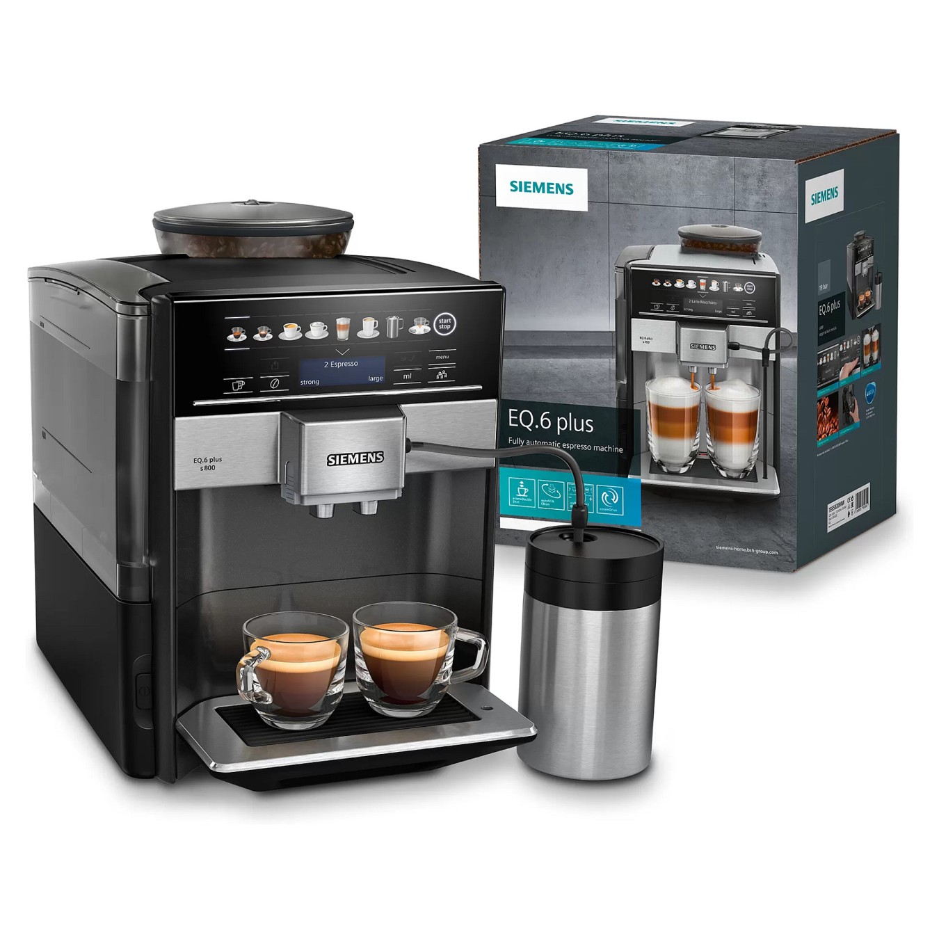 Buy Siemens TE658209RW EQ6 plus s800 (titan) Vollautomat in Cyprus, Nicosia, Limassol, Larnaka, Pafos