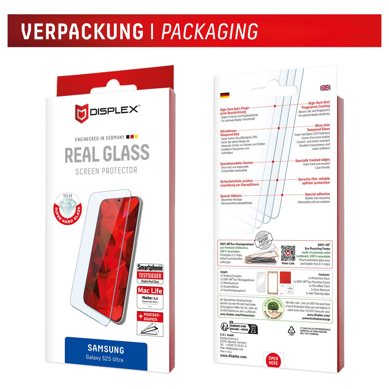 Buy DISPLEX Real Glasschutzfolie für Samsung Galaxy S25 Ultra in Cyprus, Nicosia, Limassol, Larnaka, Pafos