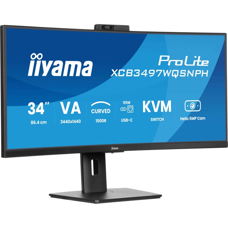 Buy iiyama ProLite XCB3497WQSNPH - 34" (86.4cm) Curved UWQHD 21:9 VA Monitor, 12... in Cyprus, Nicosia, Limassol, Larnaka, Pafos