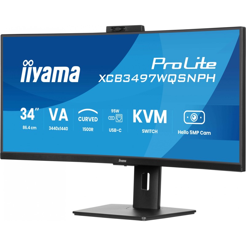 Buy iiyama ProLite XCB3497WQSNPH - 34" (86.4cm) Curved UWQHD 21:9 VA Monitor, 12... in Cyprus, Nicosia, Limassol, Larnaka, Pafos