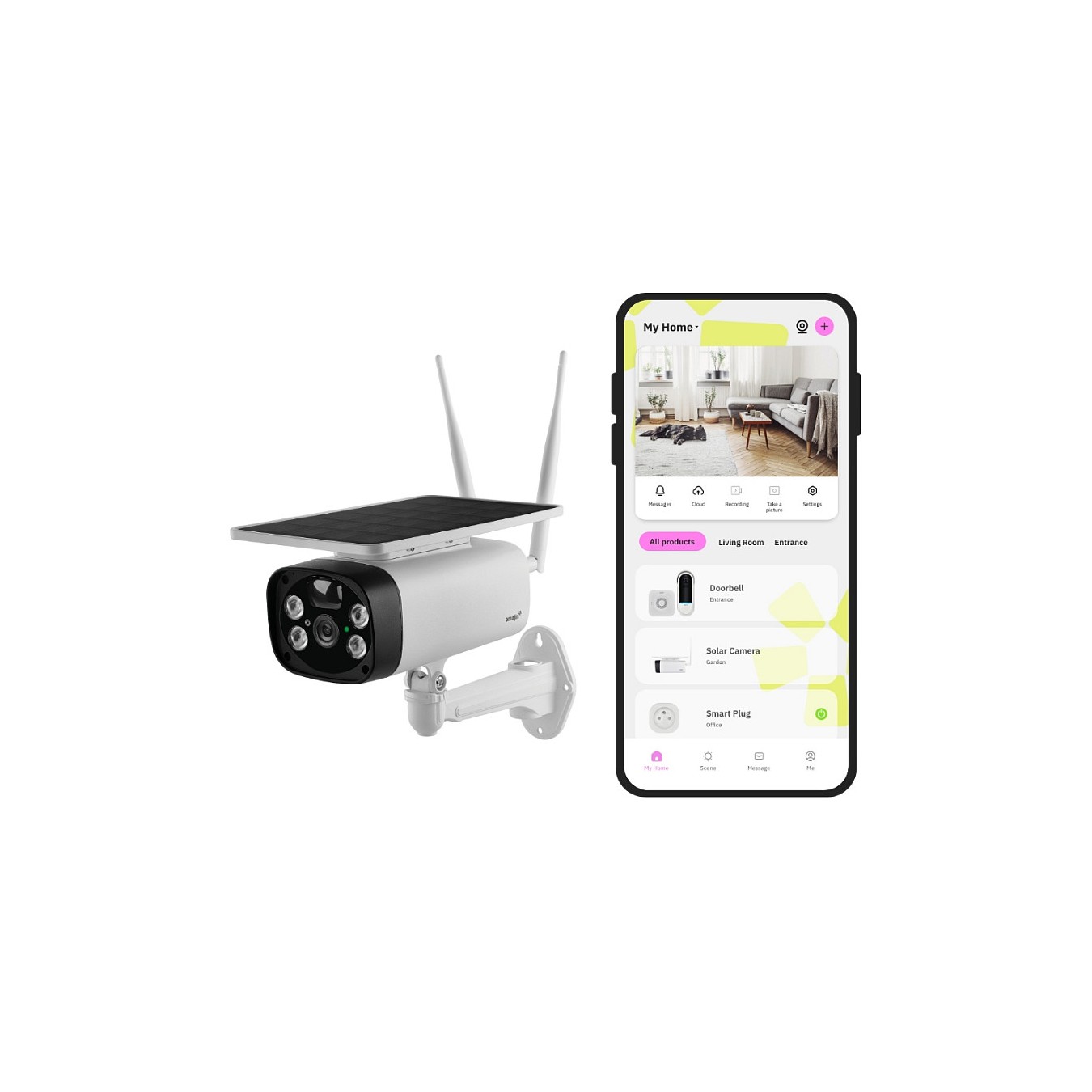 Buy Omajin by Netatmo Solarbetriebene Überwachungskamera - Akku - Alarmsirene - weiß in Cyprus, Nicosia, Limassol, Larnaka, Pafo
