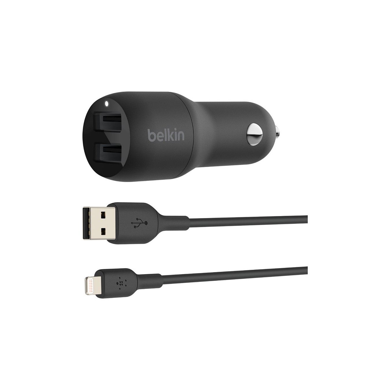 Buy Belkin Dual USB-A Kfz-Ladegerät incl. Lightning Kabel 1m 24W b in Cyprus, Nicosia, Limassol, Larnaka, Pafos