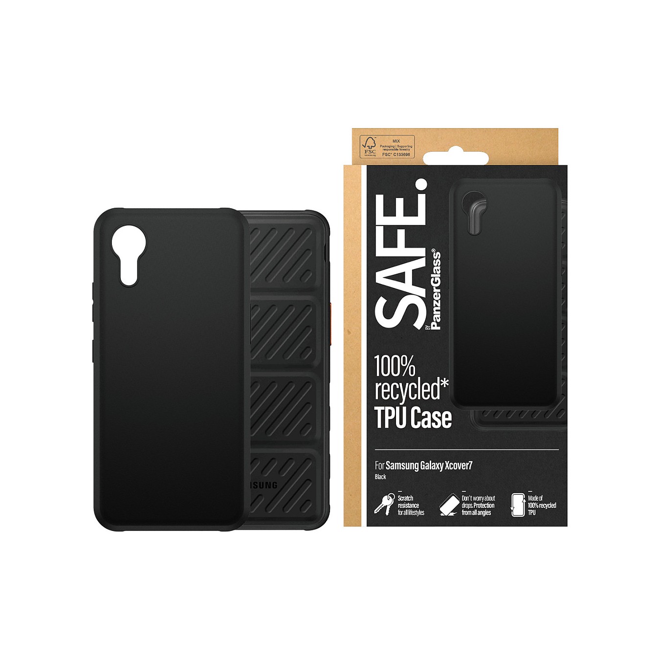 Buy Panzerglass SAFE. by PanzerGlass TPU Case Samsung Galaxy xCover 7 - black in Cyprus, Nicosia, Limassol, Larnaka, Pafos