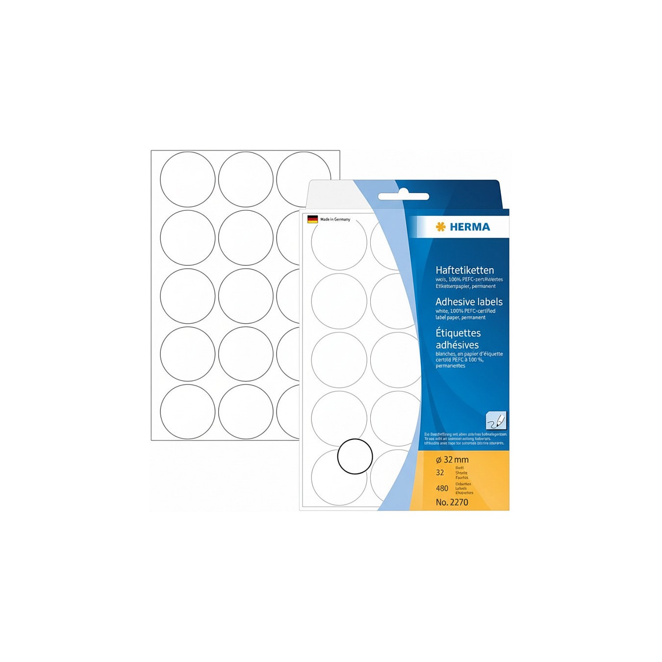 Buy HERMA Vielzwecketiketten weiß 32 mm rund Papier 480 St. in Cyprus, Nicosia, Limassol, Larnaka, Pafos