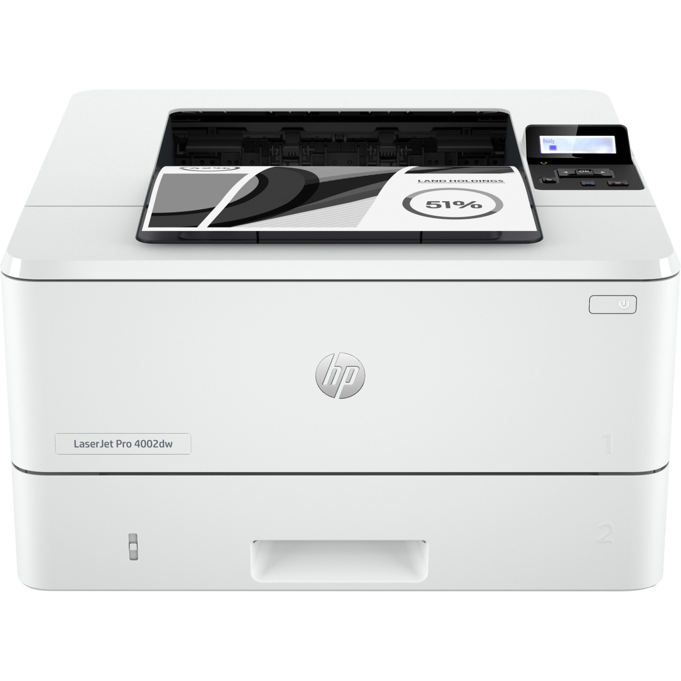 HP LaserJet Pro 4002dw - Monochrome Laser Printer - White, 256MB, 1.2GHz, 40 ppm, Duplex, LAN/Wi-Fi