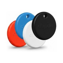 Buy Chipolo POP 4 Pack - Tracking tag compatible with Apple Find My on iPhone (Black, Red, White, Blue) in Cyprus, Nicosia, Lima