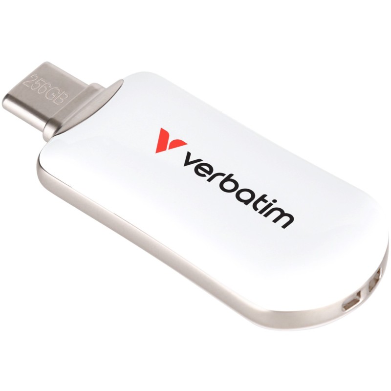 Buy Verbatim Plectra USB-C Flash Drive 256GB - Model 30230 - White, USB 3.2 Gen1... in Cyprus, Nicosia, Limassol, Larnaka, Pafos