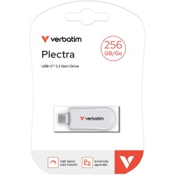 Buy Verbatim Plectra USB-C Flash Drive 256GB - Model 30230 - White, USB 3.2 Gen1... in Cyprus, Nicosia, Limassol, Larnaka, Pafos