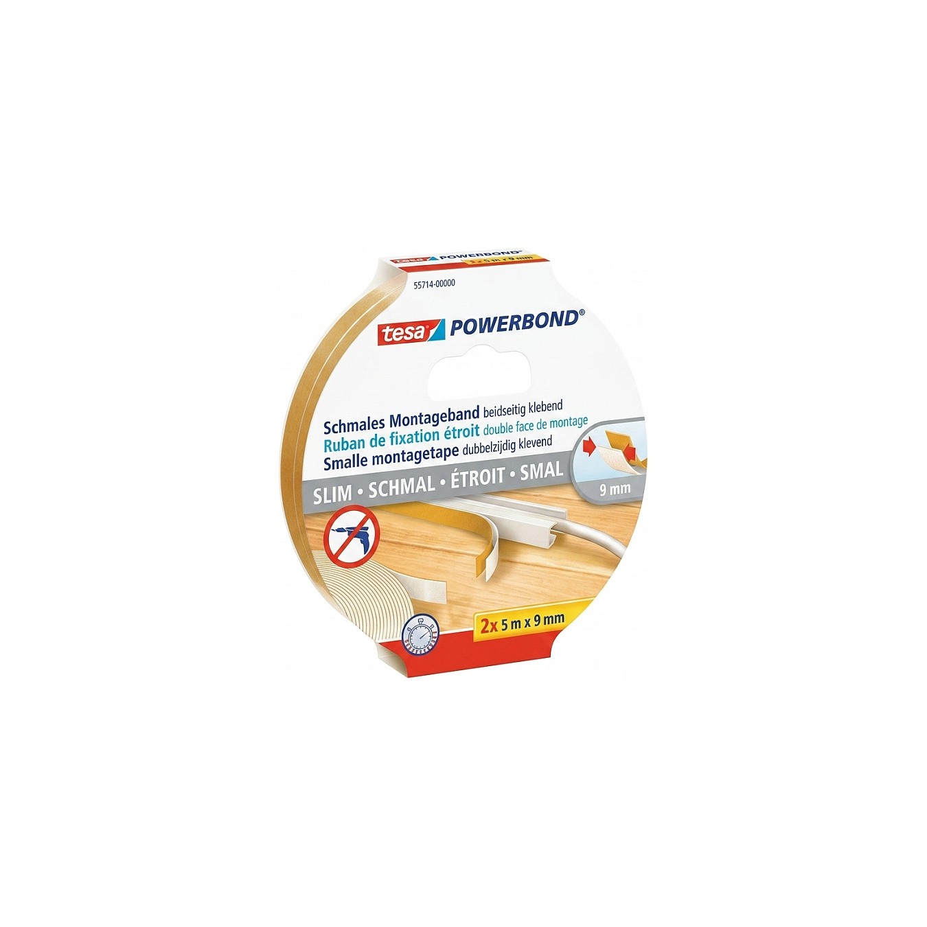 Buy tesa Powerbond Schmal 2 x 5m x 9mm in Cyprus, Nicosia, Limassol, Larnaka, Pafos