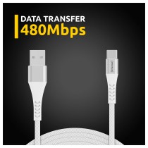 Buy Intenso USB-Kabel A315C Nylon 1,5m weiß, USB-A und USB-C Anschluss, unterstützt Schnelladen (PD) bis 60W in Cyprus, Nicosia,