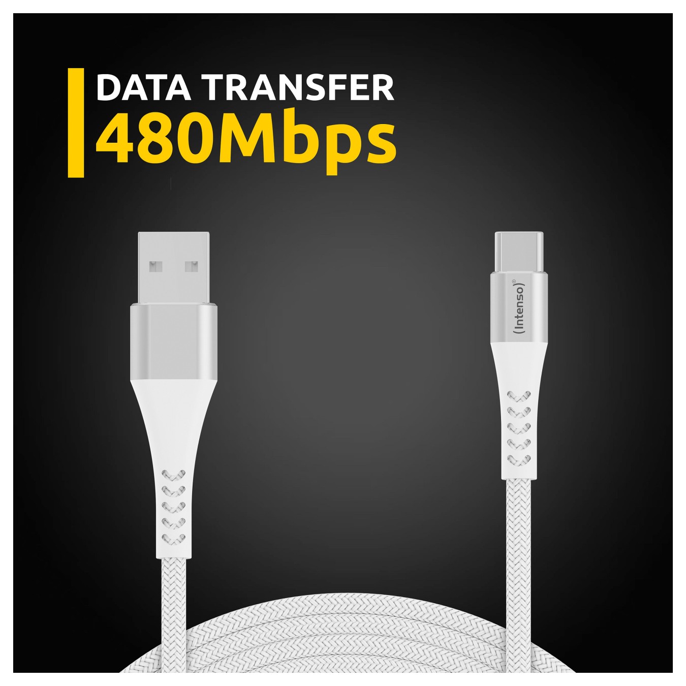 Buy Intenso USB-Kabel A315C Nylon 1,5m weiß, USB-A und USB-C Anschluss, unterstützt Schnelladen (PD) bis 60W in Cyprus, Nicosia,