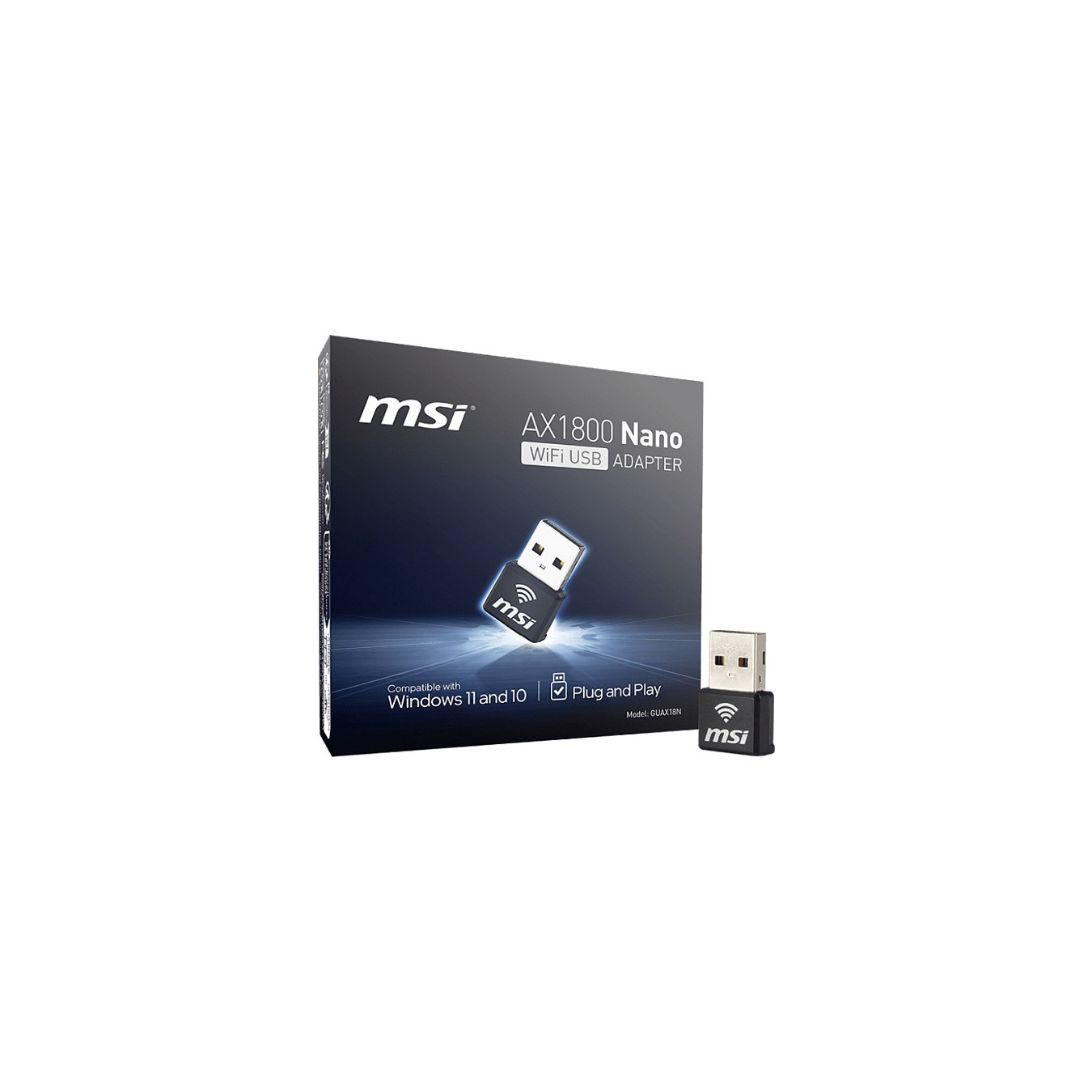 Buy MSI AX1800 Nano WiFi USB Adapter GUAX18N in Cyprus, Nicosia, Limassol, Larnaka, Pafos