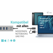 i-tec USB-C 7-Port Charging Hub - USB 3.2 Gen 1 5Gbps - Grey, 0.3m Cable — Buy in Cyprus with Fast Delivery