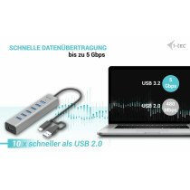 i-tec USB-C 7-Port Charging Hub - USB 3.2 Gen 1 5Gbps - Grey, 0.3m Cable — Buy in Cyprus with Fast Delivery