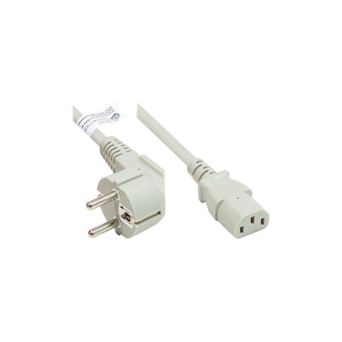 Buy Good Connections Schutzkontakt-Stecker gew.- C13 grau 1,8m in Cyprus, Nicosia, Limassol, Larnaka, Pafos