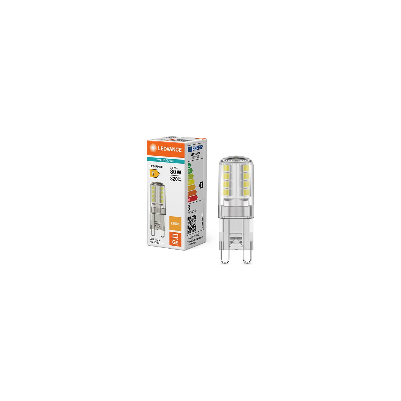Buy Osram LED PIN G9 P 2.6W 827 Clear G9 LED-Lampen mit Retrofit-Stecksockel G9 LED PI in Cyprus, Nicosia, Limassol, Larnaka, Pa