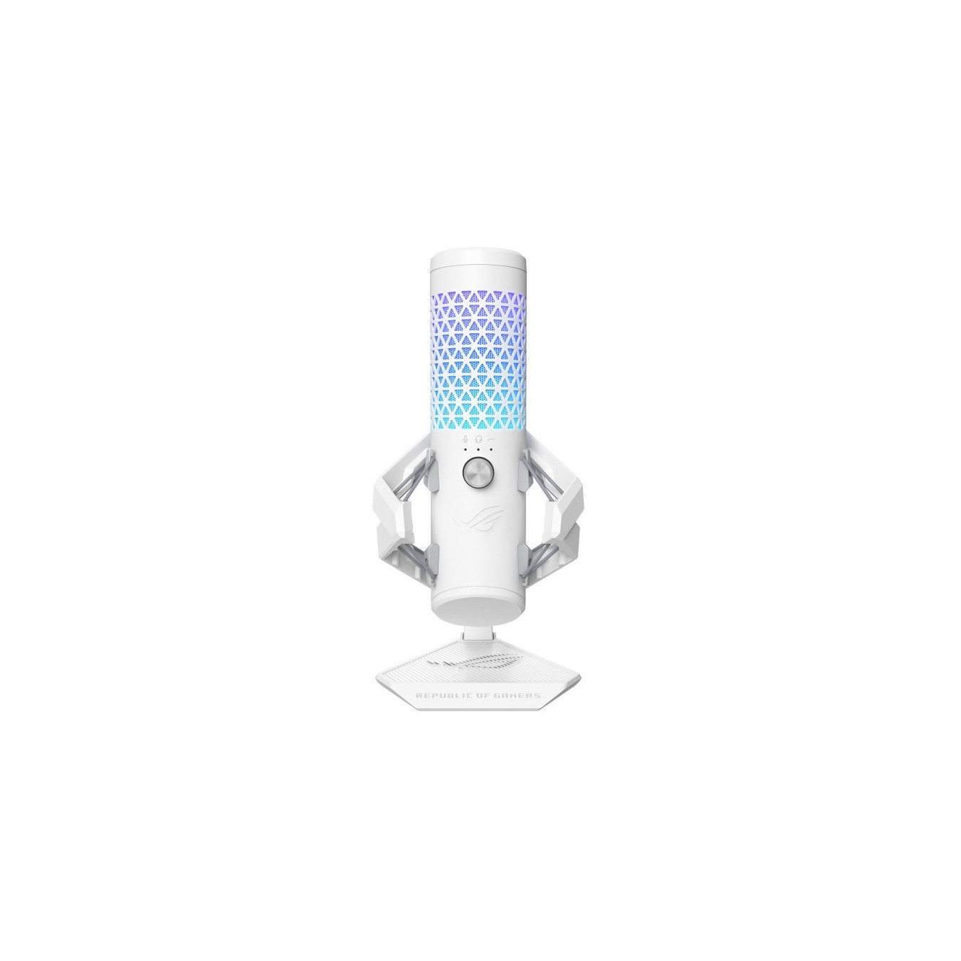 ASUS ROG Carnyx USB Condenser Table Microphone - Cardioid, 24-bit/192kHz, -37 dB Sensitivity - White