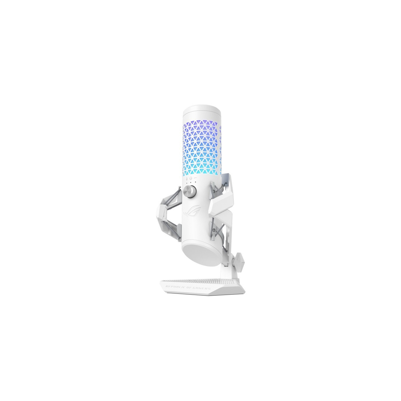 ASUS ROG Carnyx USB Condenser Table Microphone - Cardioid, 24-bit/192kHz, -37 dB Sensitivity - White