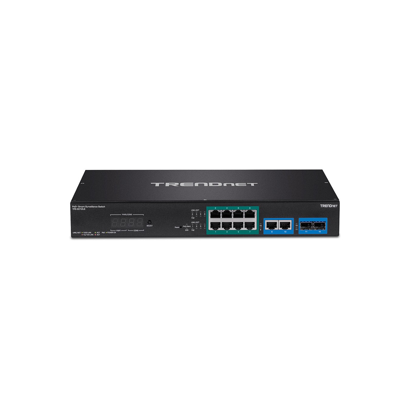 Buy TRENDnet TPE-3012LS 12-Port Gigabit PoE+ Smart Surveillance Switch in Cyprus, Nicosia, Limassol, Larnaka, Pafos