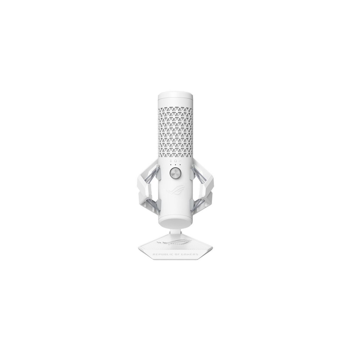 ASUS ROG Carnyx USB Condenser Table Microphone - Cardioid, 24-bit/192kHz, -37 dB Sensitivity - White