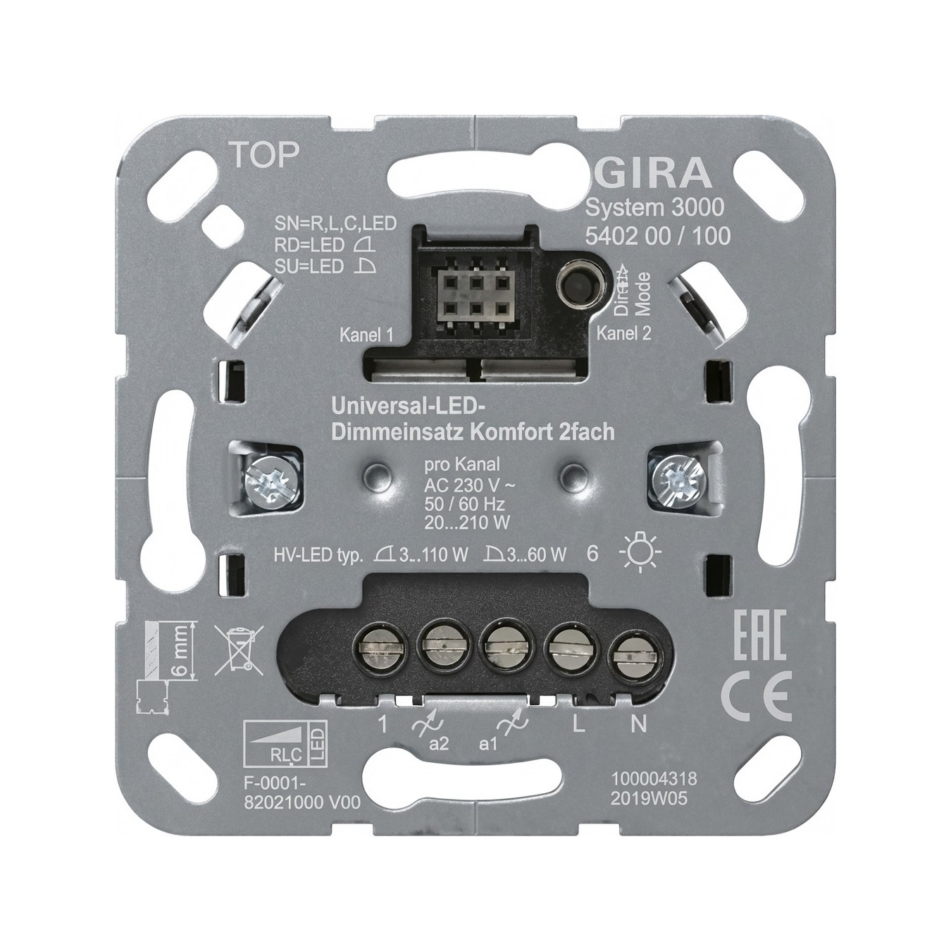 Buy GIRA 540200 S3000 Uni-LED-Dimmeins. Komfort 2f Einsatz in Cyprus, Nicosia, Limassol, Larnaka, Pafos
