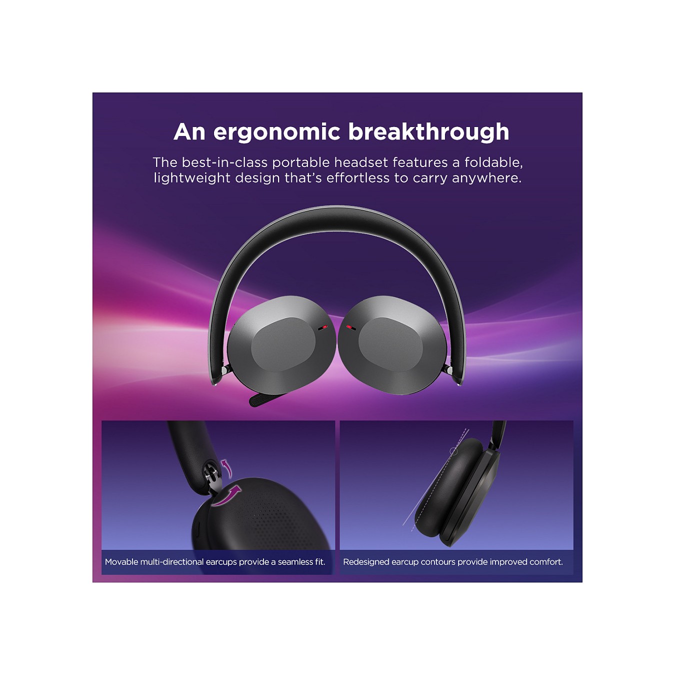 Buy Lenovo Dual-Mode Wireless ANC Foldable Headset 8550 Aura Edition USB-C Teams in Cyprus, Nicosia, Limassol, Larnaka, Pafos