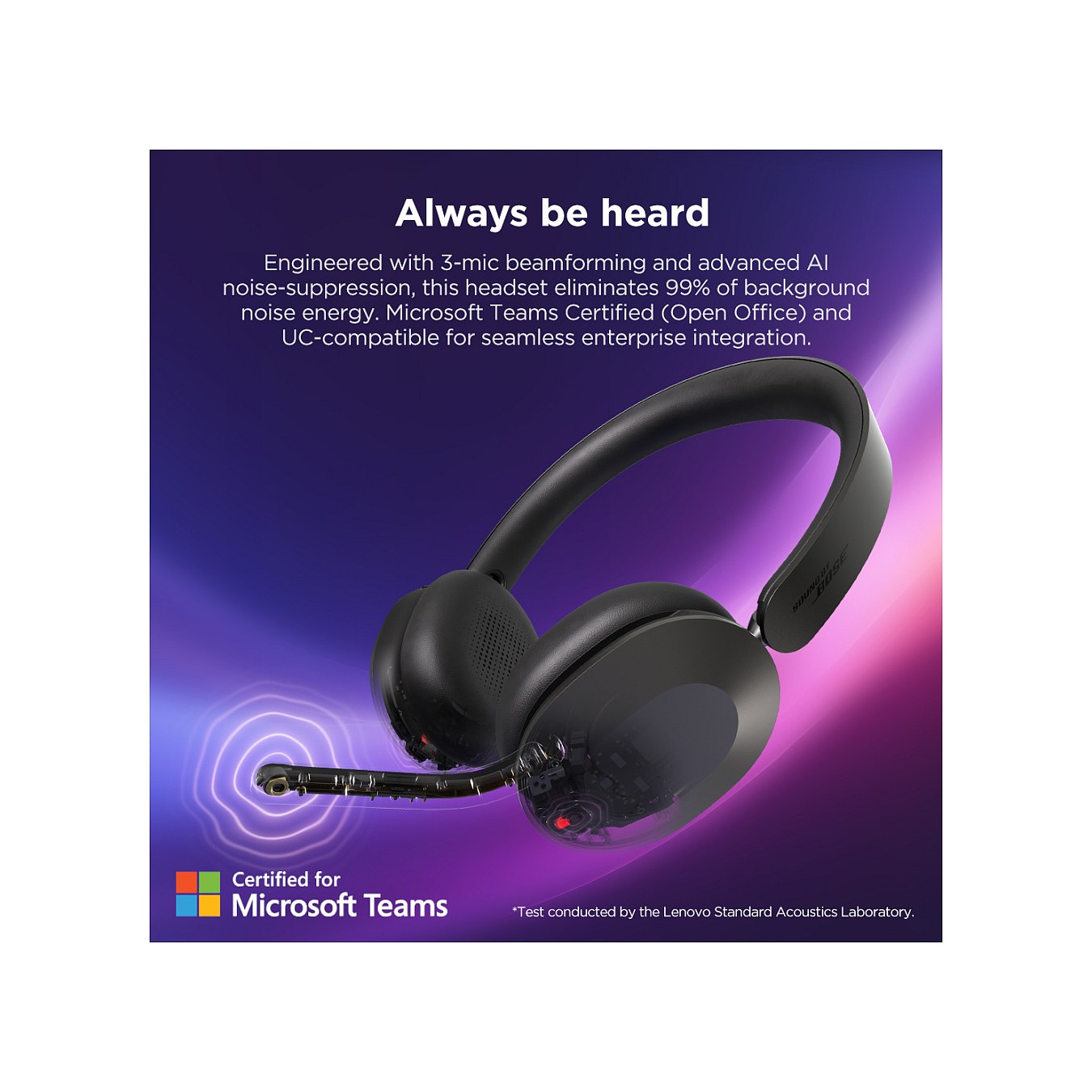 Buy Lenovo Dual-Mode Wireless ANC Foldable Headset 8550 Aura Edition USB-C Teams in Cyprus, Nicosia, Limassol, Larnaka, Pafos