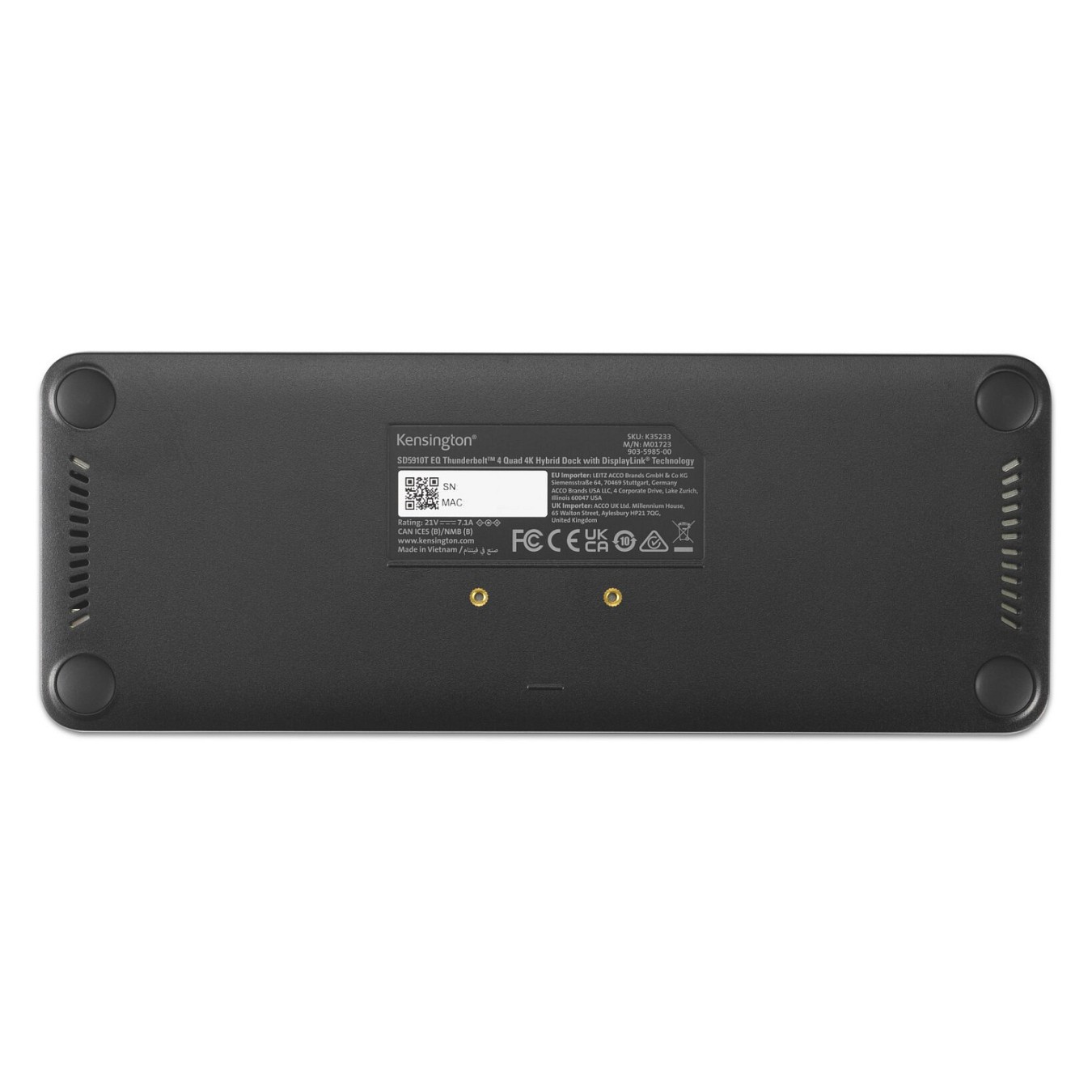 Buy Kensington SD5920T EQ THUNDERBO QUAD 4K DOCKINGSTATION MIT 140W in Cyprus, Nicosia, Limassol, Larnaka, Pafos