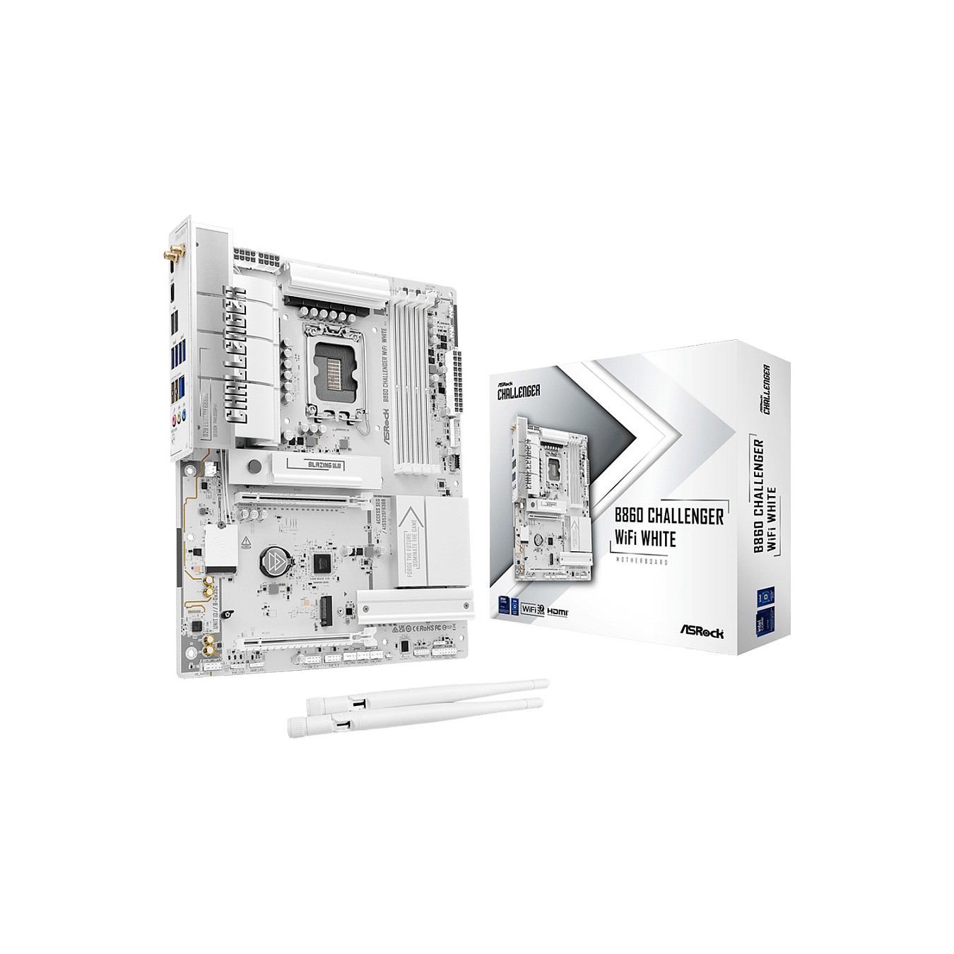 Buy ASROCK B860 Challenger WiFi DDR5 Intel S1851 White retail in Cyprus, Nicosia, Limassol, Larnaka, Pafos