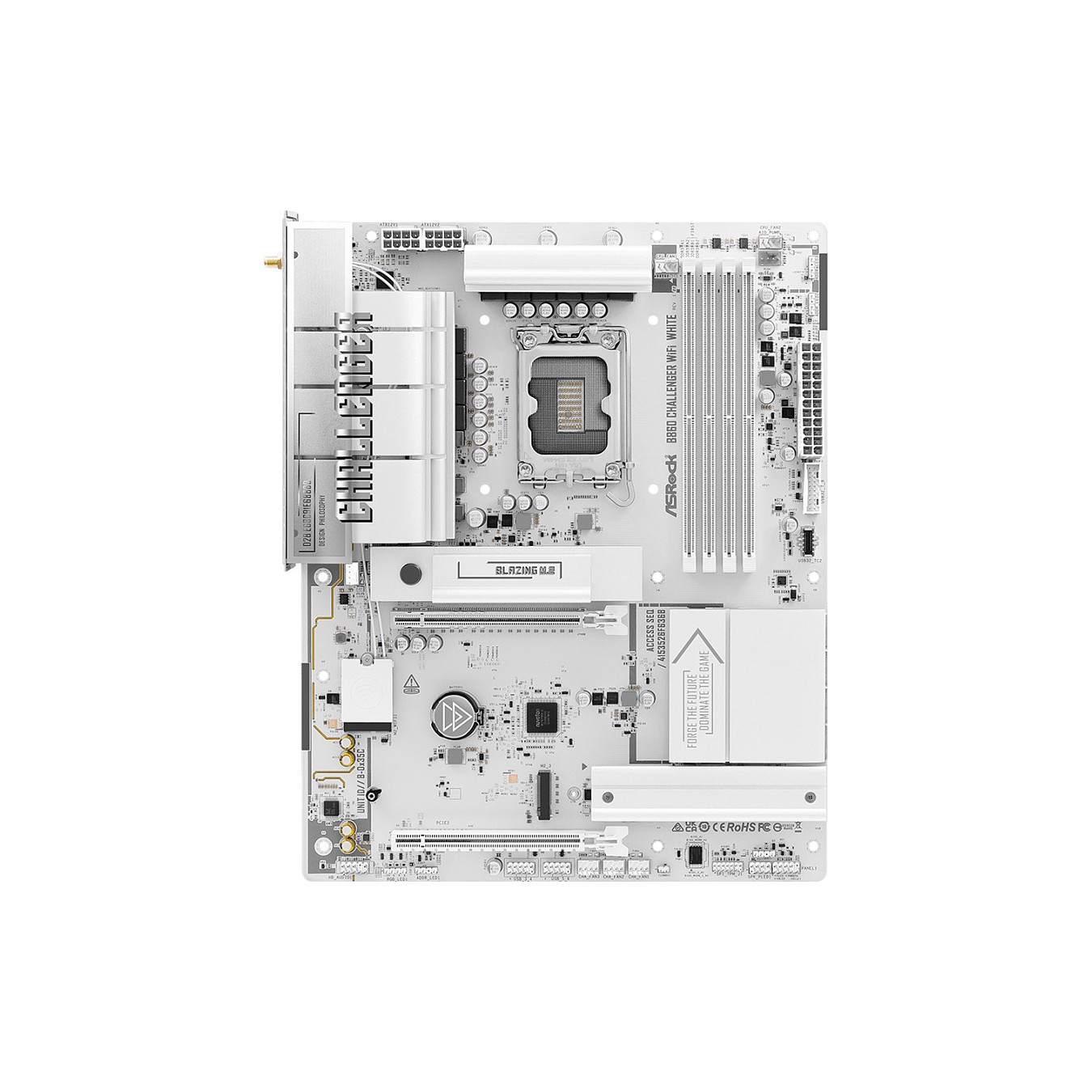Buy ASROCK B860 Challenger WiFi DDR5 Intel S1851 White retail in Cyprus, Nicosia, Limassol, Larnaka, Pafos