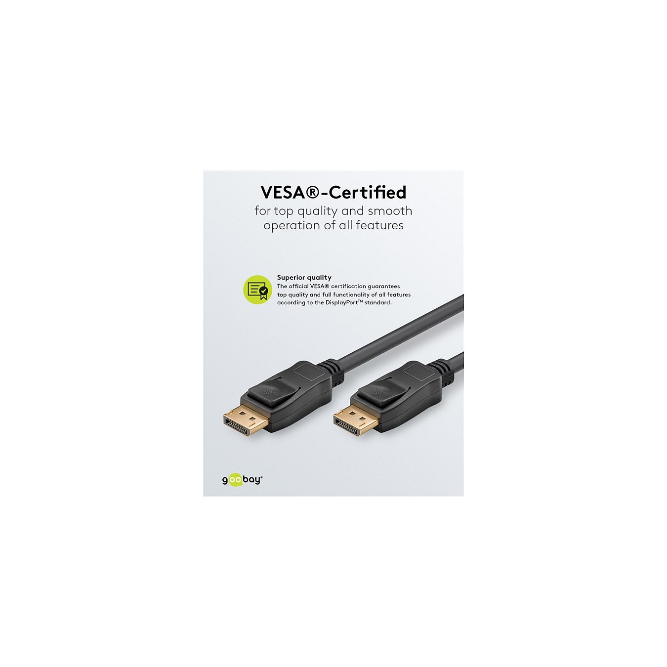 Buy Goobay 1m DisplayPortTM-Kabel 1.4, zertifiziert, 32,4 Gbit s in Cyprus, Nicosia, Limassol, Larnaka, Pafos