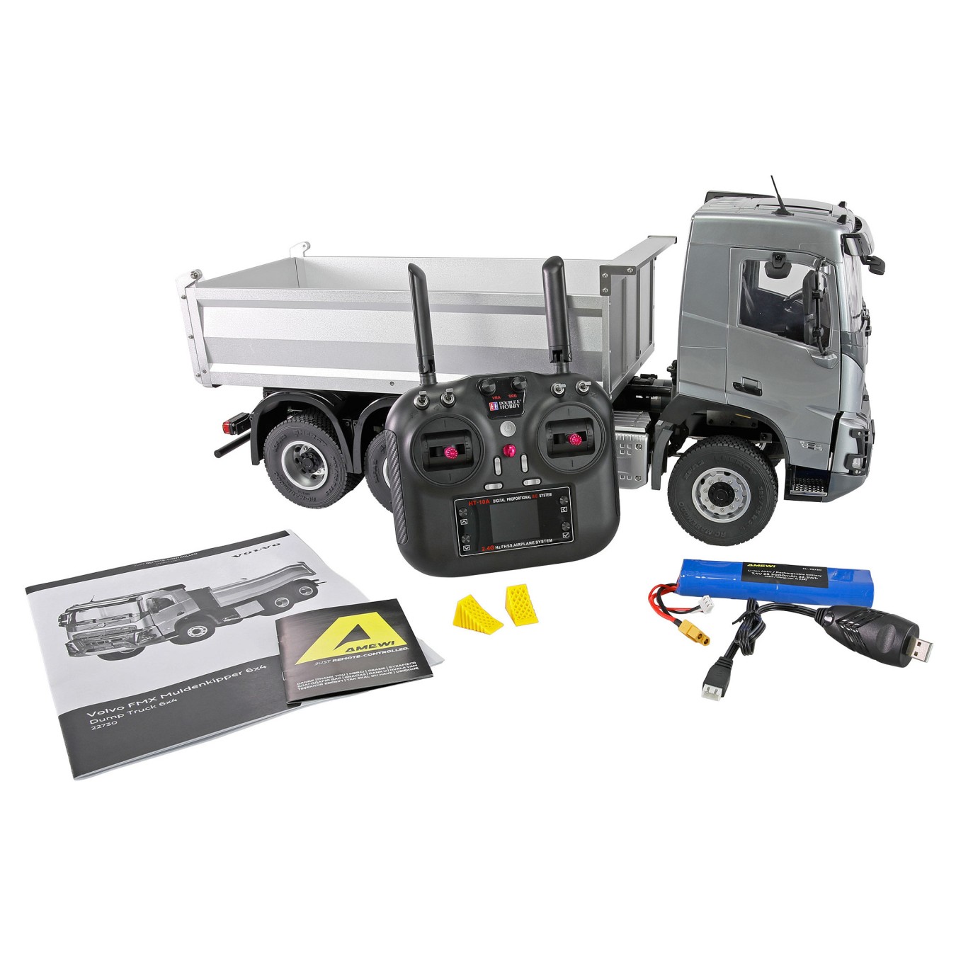 Buy Amewi Volvo FMX E015 Muldenkipper 6x4 1:14 RTR silber 14+ in Cyprus, Nicosia, Limassol, Larnaka, Pafos