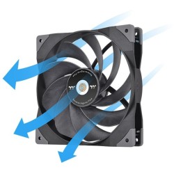 Buy Thermaltake SWAFAN GT14 140mm PC Cooling Fan - Black, 500–2000 RPM, 4-pin PWM in Cyprus, Nicosia, Limassol, Larnaka, Pafos