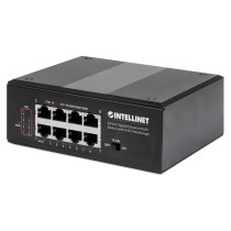 Buy INTELLINET 8-Port PoE+ Gb Switch PoE-Passthrough 1xPD PoE 95W Eingangsstrom 7x PSE PoE Strombudget bis 120W DIN-Hutsc... in 