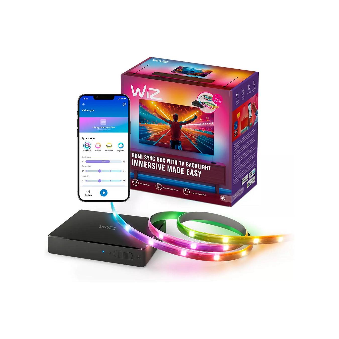 Buy WiZ Sync box starter kit 55''-65'' EU in Cyprus, Nicosia, Limassol, Larnaka, Pafos