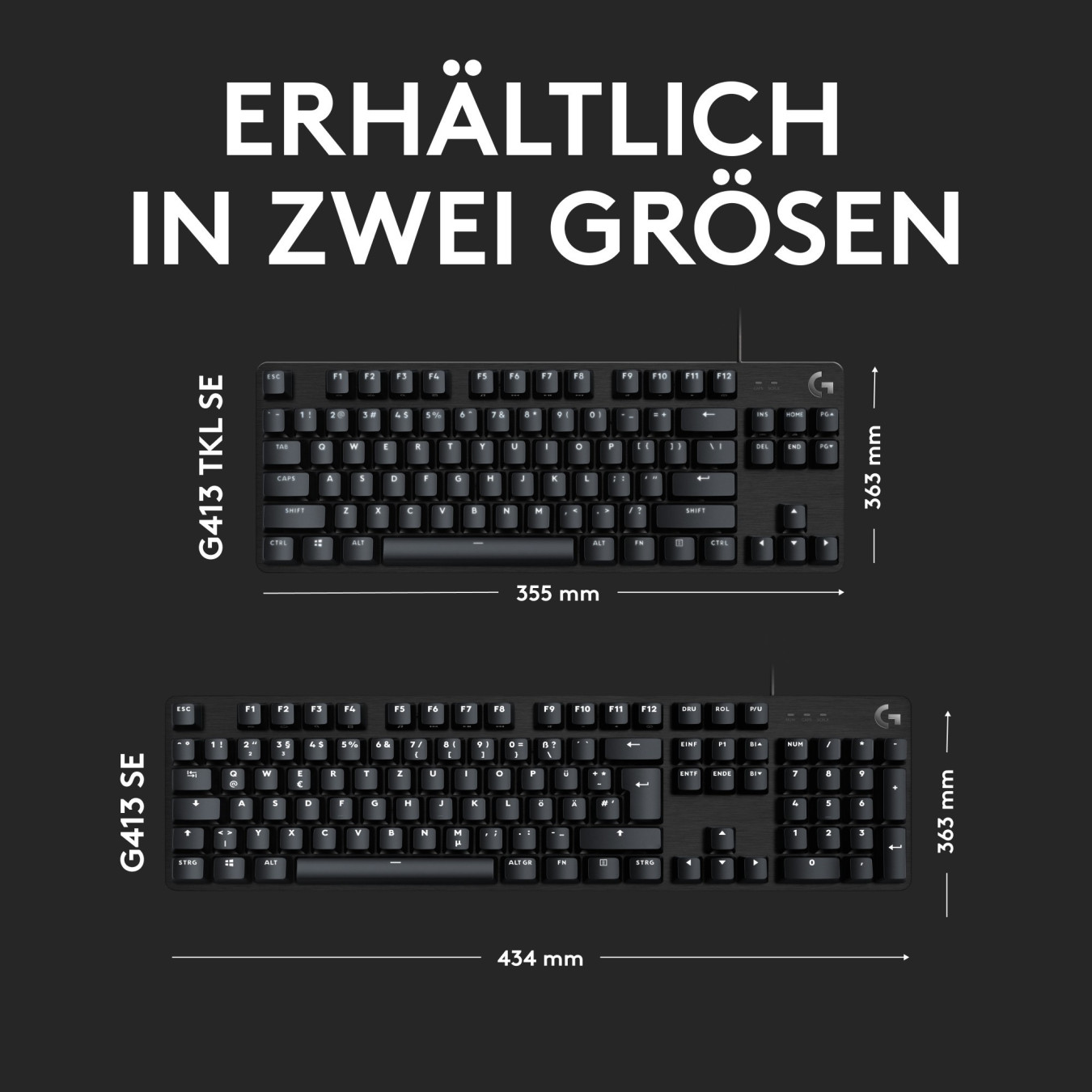 Logitech G413 TKL SE - Tenkeyless Mechanical Gaming Keyboard - Black (Swiss QWERTZ) — Buy in Cyprus with Fast Delivery