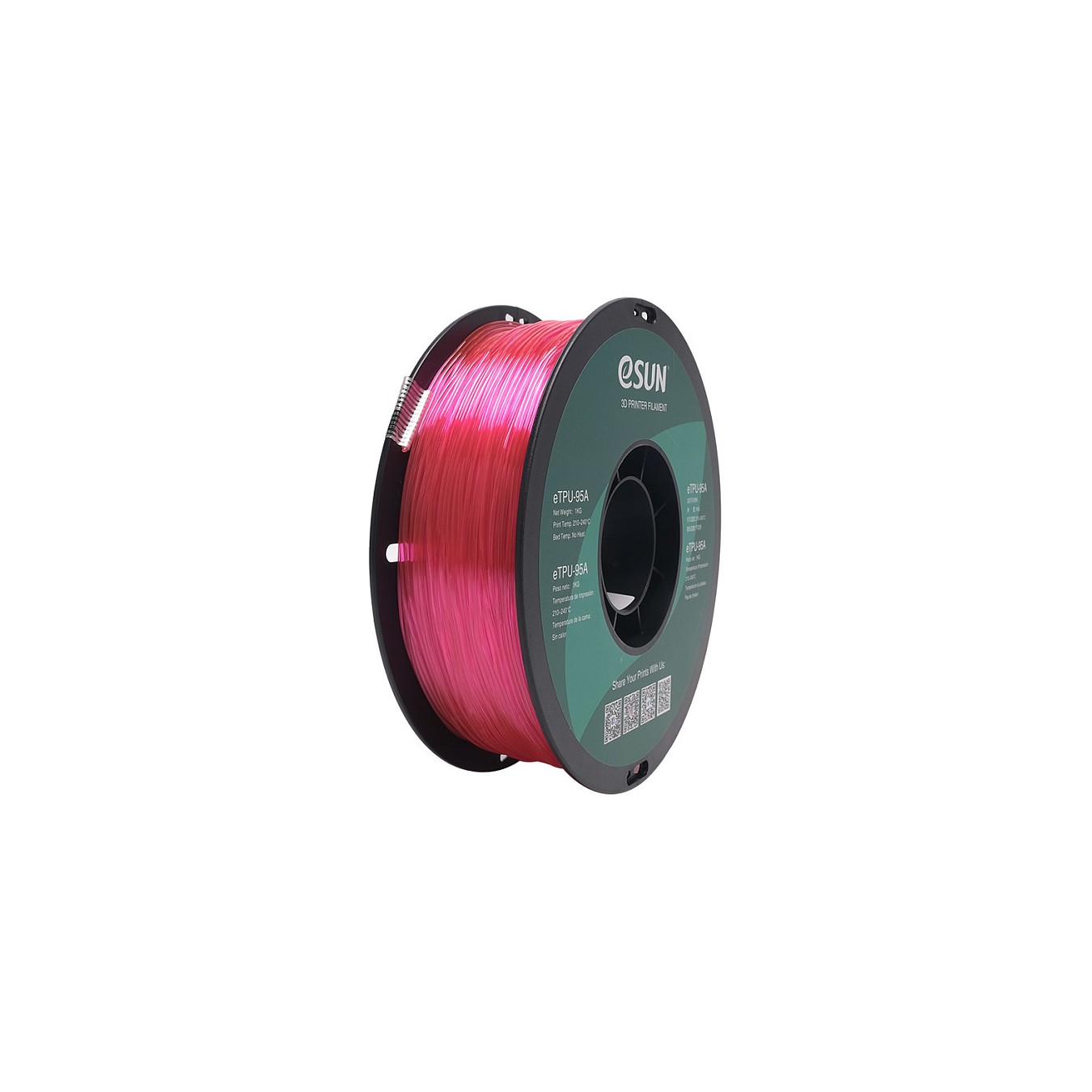 Buy ETPU-95A 1.75mm TRANSPARENT PINK 1kg in Cyprus, Nicosia, Limassol, Larnaka, Pafos