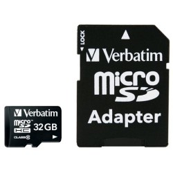Buy Verbatim Premium microSDHC 32GB - Class 10, 10 MB/s, SD Adapter Included - B... in Cyprus, Nicosia, Limassol, Larnaka, Pafos