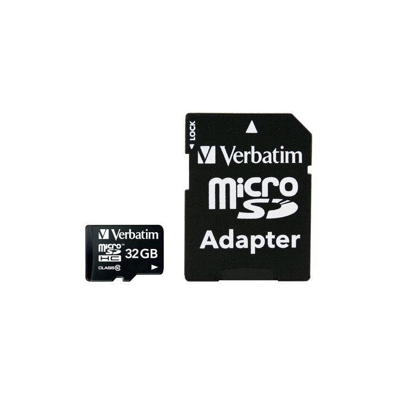 Buy Verbatim Premium microSDHC 32GB - Class 10, 10 MB/s, SD Adapter Included - B... in Cyprus, Nicosia, Limassol, Larnaka, Pafos