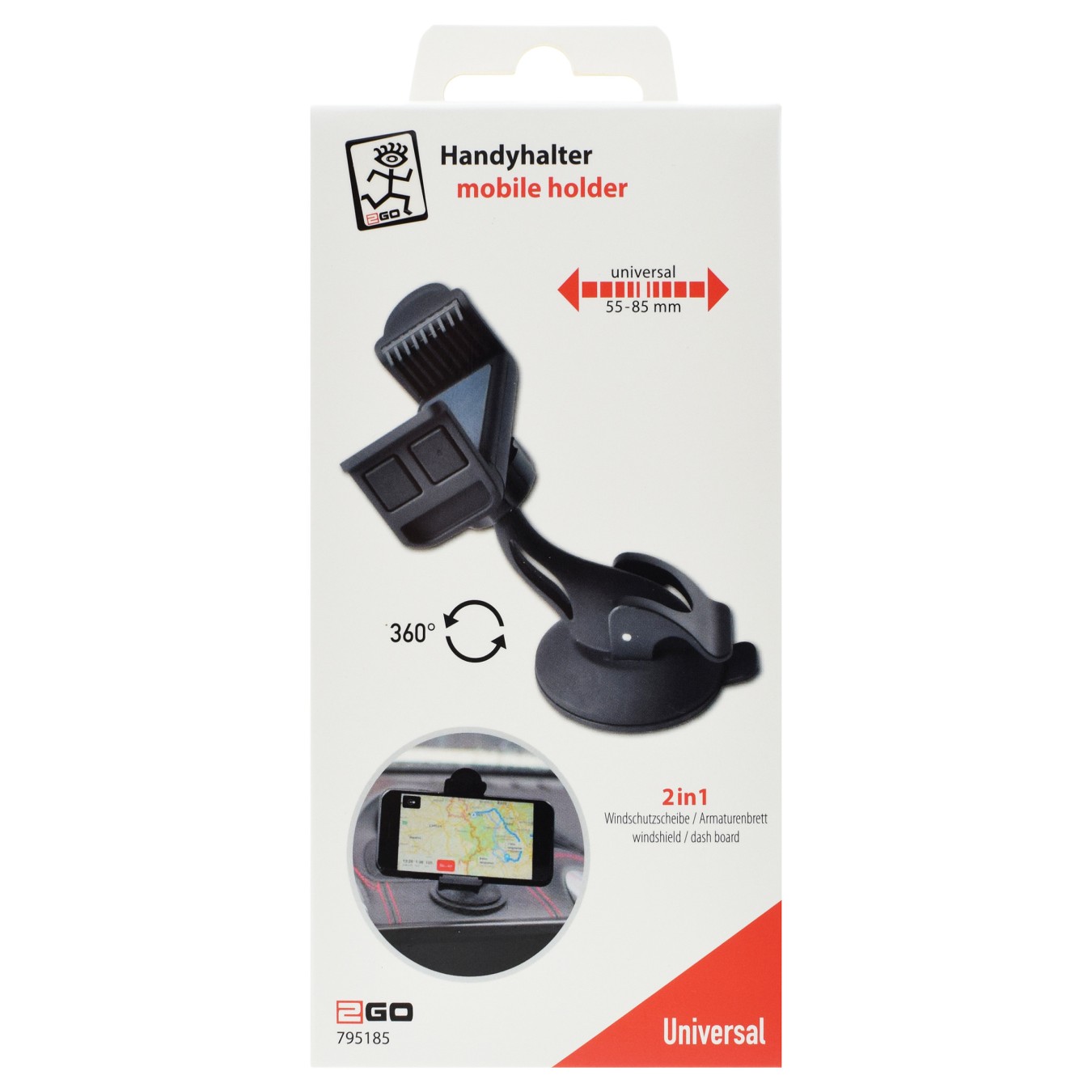Buy 2GO Universal Passivhalter für Handy Navigationssysteme in Cyprus, Nicosia, Limassol, Larnaka, Pafos