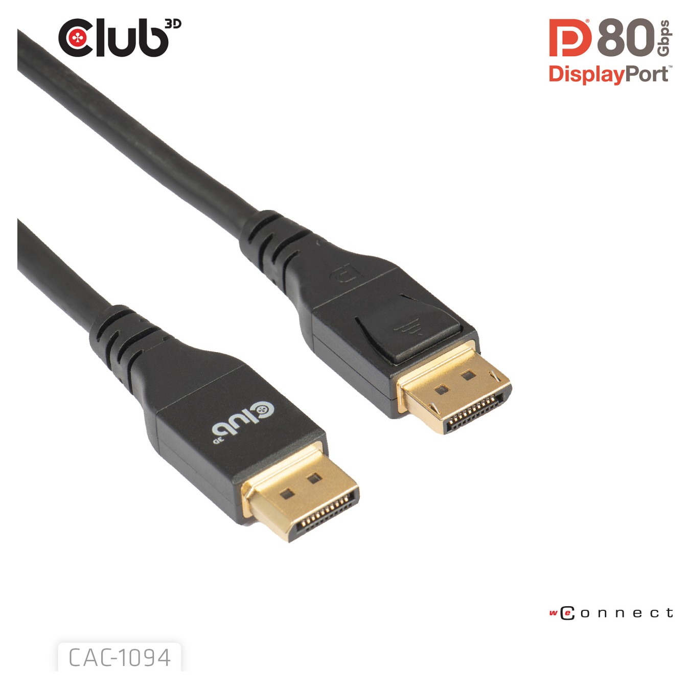 Buy Club 3D DisplayPort 2.1 VESA DP80 Kabel 2m 8K 240Hz St. St. schwarz in Cyprus, Nicosia, Limassol, Larnaka, Pafos