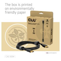 Buy Club 3D DisplayPort 2.1 VESA DP80 Kabel 2m 8K 240Hz St. St. schwarz in Cyprus, Nicosia, Limassol, Larnaka, Pafos