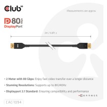 Buy Club 3D DisplayPort 2.1 VESA DP80 Kabel 2m 8K 240Hz St. St. schwarz in Cyprus, Nicosia, Limassol, Larnaka, Pafos