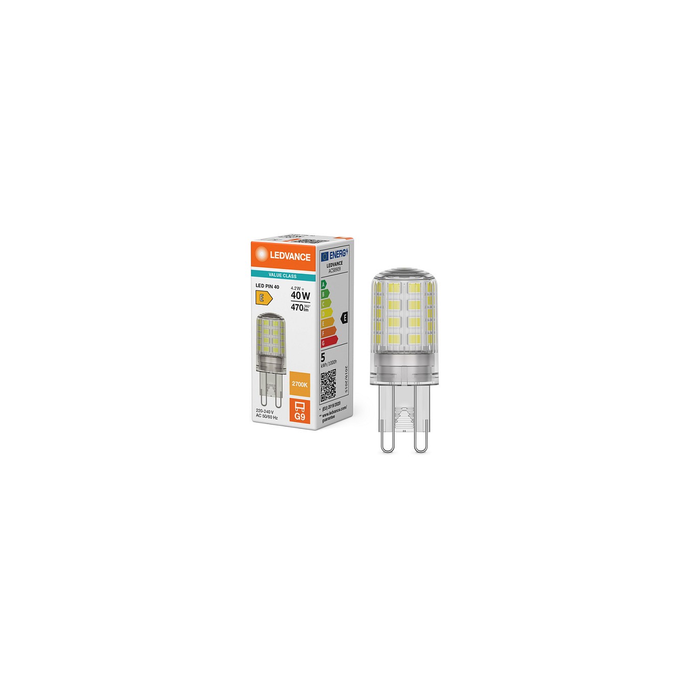 Buy Osram LED PIN G9 P 4.2W 827 Clear G9 LED-Lampen mit Retrofit-Stecksockel G9 LED PI in Cyprus, Nicosia, Limassol, Larnaka, Pa