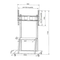 Buy Techly TV Wagen, Multifunktion, 55'-100' höhenverstellbar in Cyprus, Nicosia, Limassol, Larnaka, Pafos