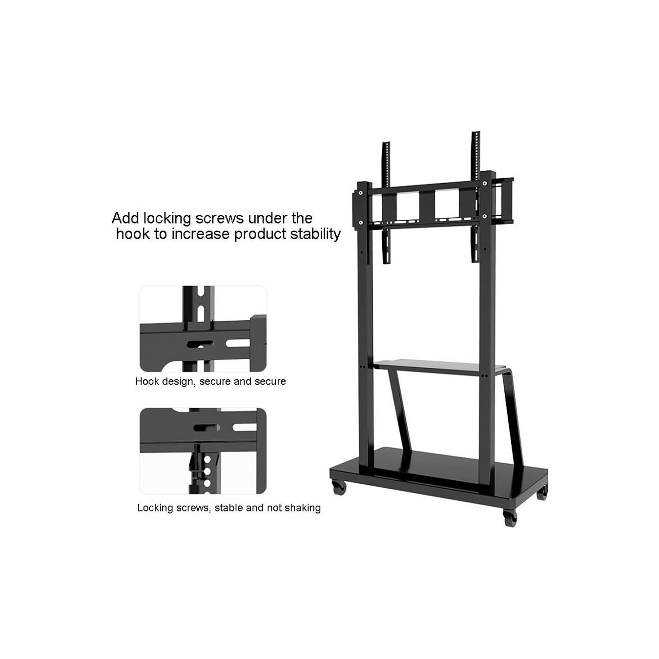 Buy Techly TV Wagen, Multifunktion, 55'-100' höhenverstellbar in Cyprus, Nicosia, Limassol, Larnaka, Pafos