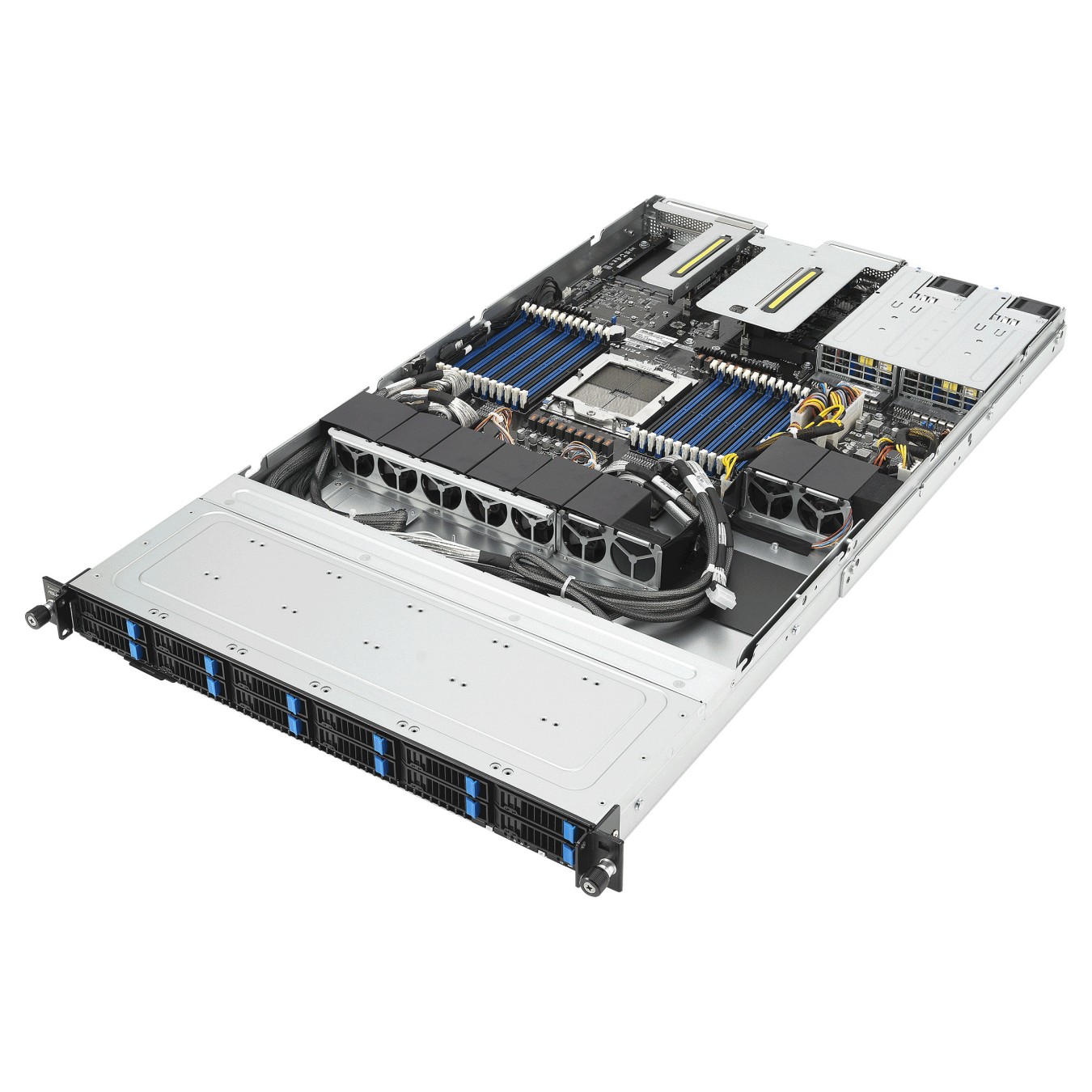 Buy Barebone Server Asus Rack Server RS501A-E12-RS12U 1G 1.6kW 12NVMe OCP GPU 1U Singlel Sockel SP5 90SF03Y1-M000D0 in Cyprus, N